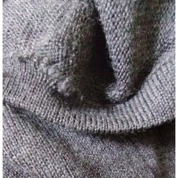 Jos A Bank Vest Mens L Merino Wool Grey V Neck Pullover Preppy Grandpa Old Money - Picture 3 of 4